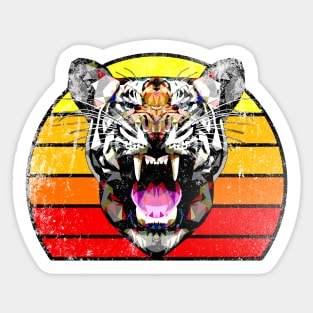 Retro Tiger Print Sticker